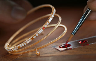 Der Diamant in Baguette-Form